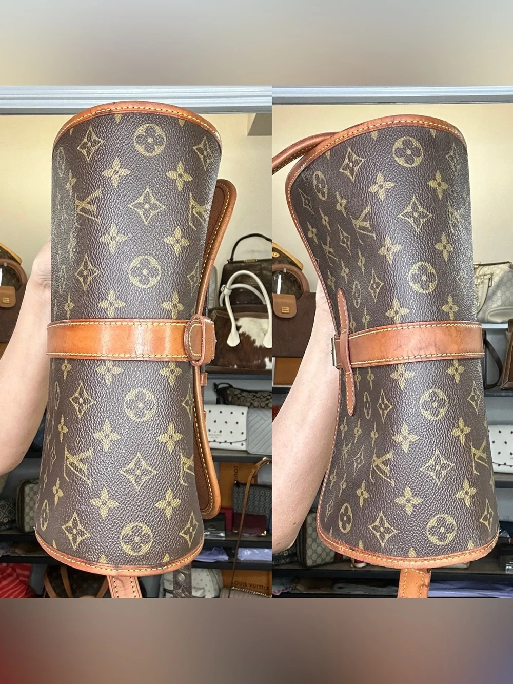 Louis Vuitton Marne GM Monogram Crossbody Bag VI0927 France 1997 COA - Picture 13 of 15